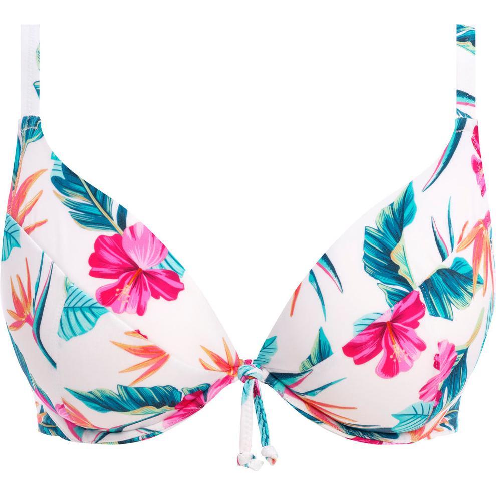 Freya, Damen, Bikini, bikinioberteil für damen palm paradise, Weiss, (80 E)