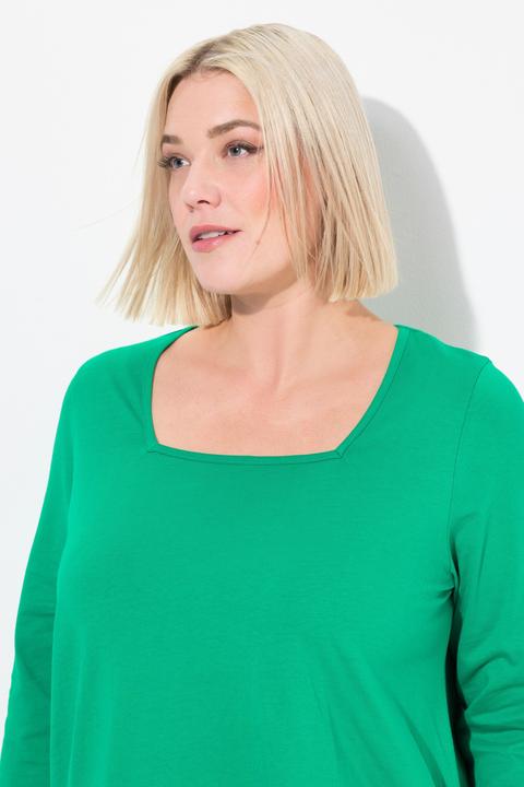 Produktbild Ulla Popken Longshirt, A-Linie, Carré-Ausschnitt, 3/4-Arm (56)