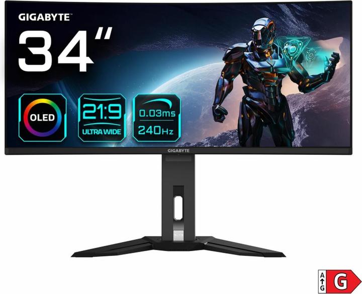 Produktbild Gigabyte MO34WQC2 EK (3440 x 1440 Pixel, 34")