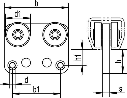 Actual product image Helm Curtain hoist trolley with ball bearing for -curtain system