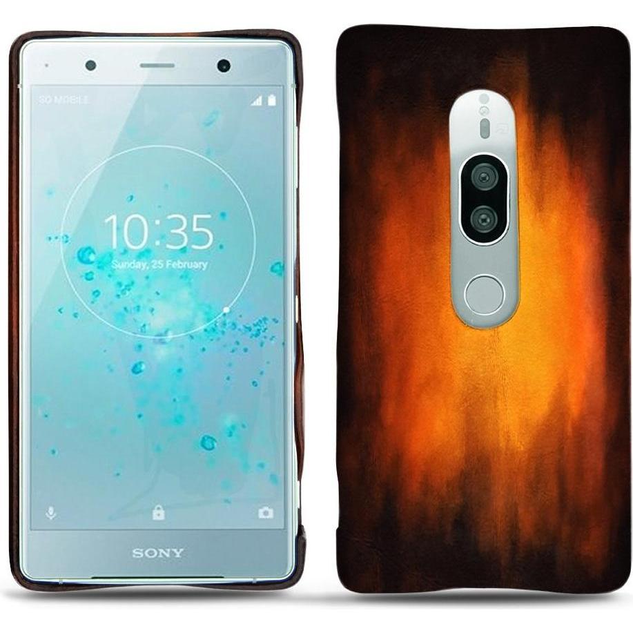 Thumbnail - Noreve Lederschutzhülle (Sony Xperia XZ2 Premium), Smartphone Hülle, Violett
