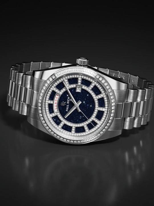 Produktbild Paul Rich PR-47458 Herrenuhr Crown Legacy Silver Aventurine Blue 40mm 5ATM (Analoguhr, 40 mm)