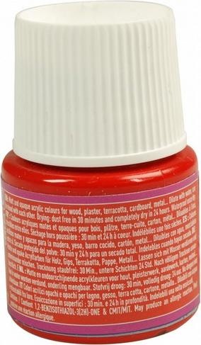 Actual product image Pebeo Deco Matt acrylic paint (Cherry red, 45 ml)
