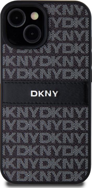 Produktbild DKNY DKHCP15SPRTHSLK iPhone 15 / 14 / 13 6.1" czarny/black hardcase Leather Mono Stripe & Metal Logo (Apple iPhone 15)