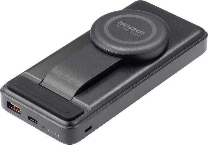 Image du produit Voltcraft VC-WPB-20000 Powerbank 20000 mAh Qi Wireless Charging, Power Delivery Li-Ion noir Stat (20000 mAh, 74 Wh)