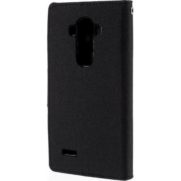 Thumbnail - Goospery Canvas Diary Series (LG G4), Smartphone Hülle, Schwarz