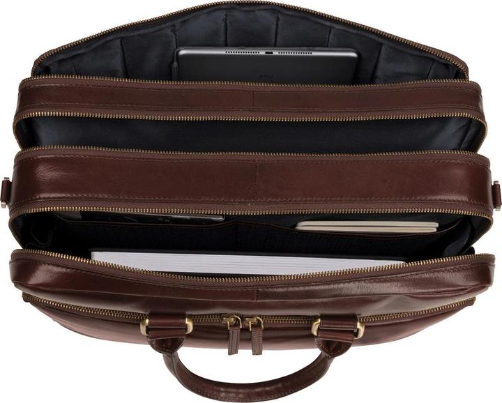 Produktbild Leonhard Heyden Cambridge - RV-Aktenmappe Rotbraun, 3 Fächer