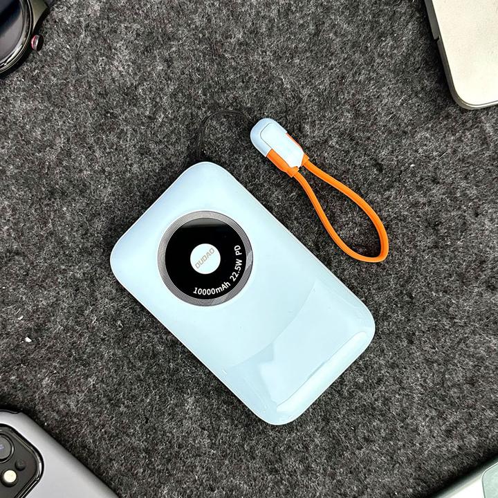 Actual product image Dudao Powerbank K21 Mini 10000mAh 22.5W USB-A / USB-C - blue (10000 mAh, 22.50 W, 37 Wh)