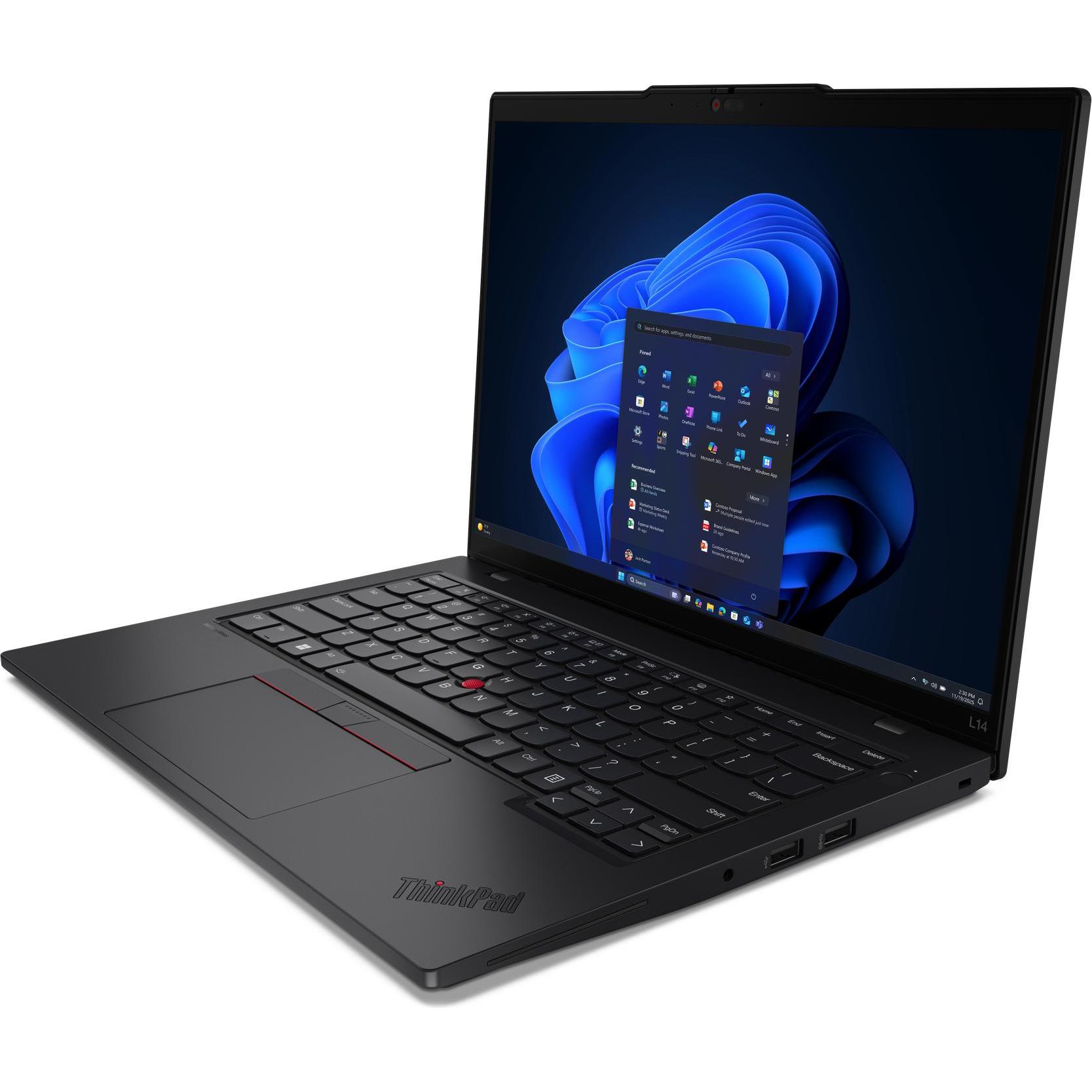 Lenovo ThinkPad L14 Gen 6 (14", 512 GB, 32 GB, DE, Intel Core Ultra 5 225U), Notebook, Schwarz