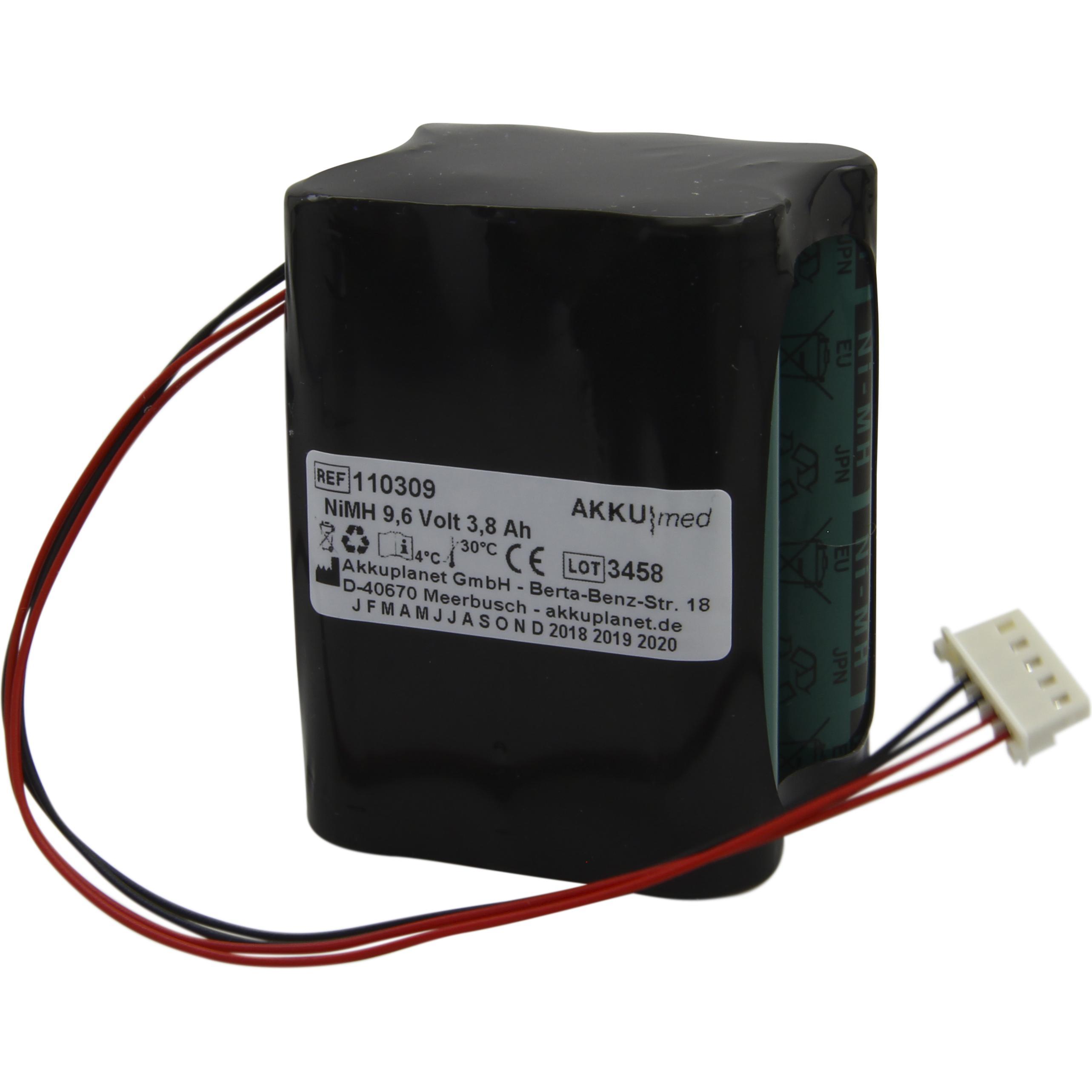 AccuCell Akku Nellcor N-560, N560 Oximax. Puls Mediana M6008-O (1 Stk., Gerätespezifisch, 3800 mAh, Akku), Akku Ladegerä...