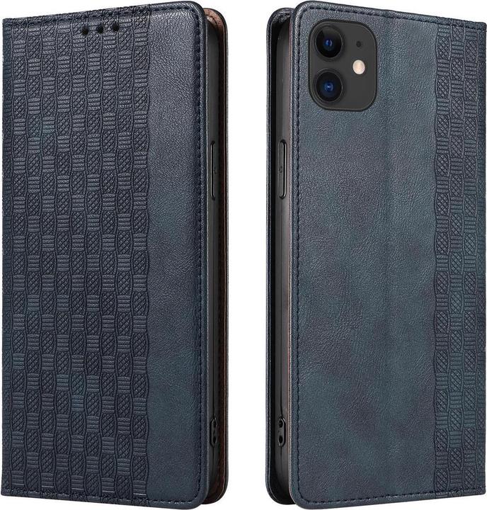 Actual product image Hurtel Magnet Strap Case for iPhone 12 Pouch Wallet + Mini Lanyard Pendant Blue (Apple iPhone 12)