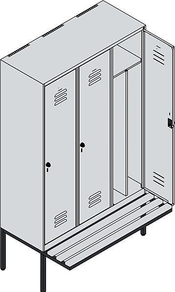 Actual product image C+P Locker Classic PLUS bench seat (120 cm, 212 cm)
