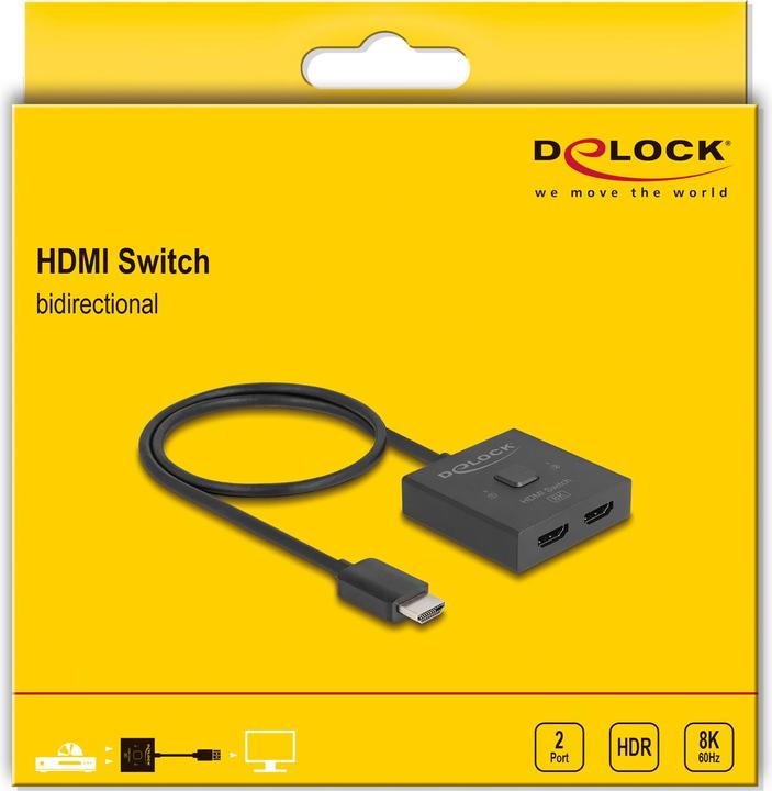 Immagine prodotto Delock HDMI Switch 2 auf 1 bidirektional 8K