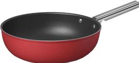 Produktbild Smeg CKFW3001RDM Wok Ø 30cm, rot (30 cm, Wok Pfanne, Aluminium, Edelstahl)