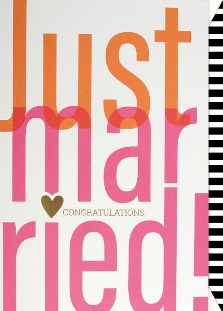 Produktbild Artebene Glückwunschkarte zur Hochzeit - „Just Married“