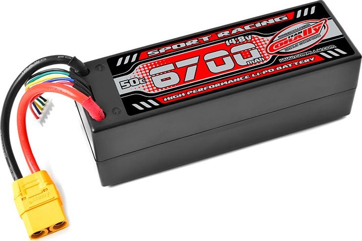 Actual product image Team Corally Sport Racing 50C 6700Mah 4S 14.8V XT-90 Hard Case