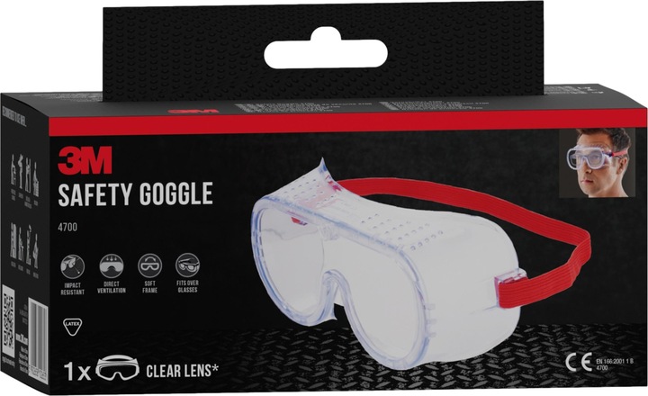 Actual product image 3M Full vision goggles 4700C1