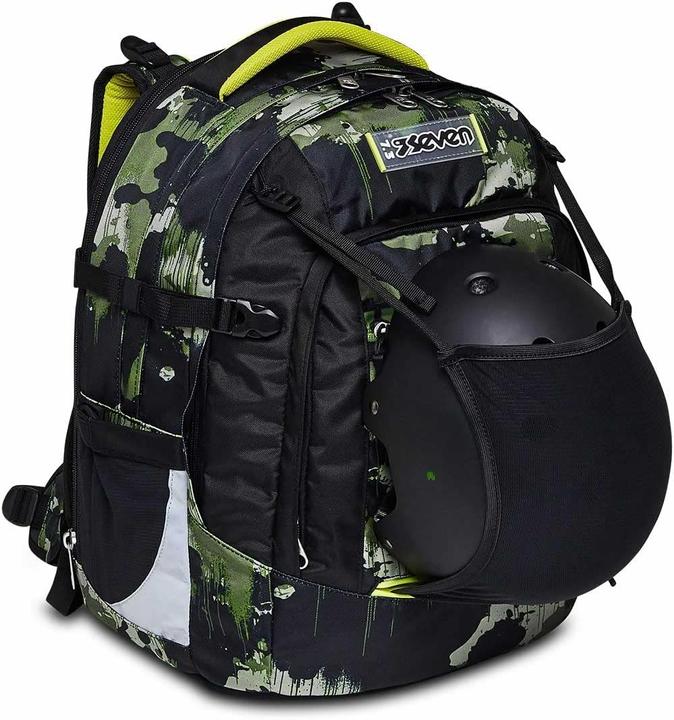 Actual product image Seven Ergonomic Adjustable Backpack with Multiple Compartments and Helmet Holder (32 l)