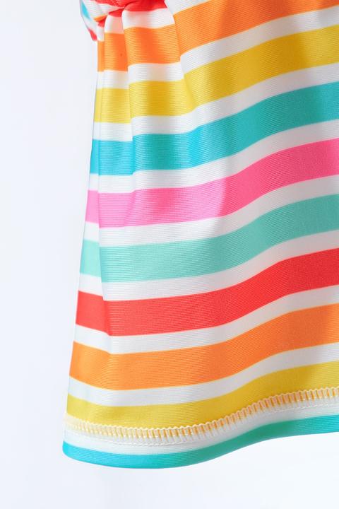 Actual product image Frugi UV+ Legionnaires Seaside Stripe swim cap