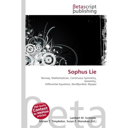 Sophus Lie, Fachbücher