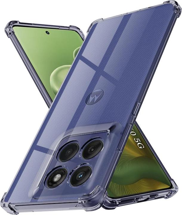 Produktbild Techsuit - Shockproof Clear Silicone - Motorola Edge 60 / Edge 60 Fusion - Smoke Black (Motorola Edge 60, Motorola Edge 60 Fusion)