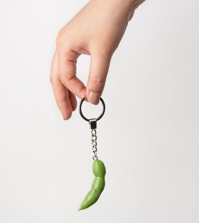 Actual product image Yumazing Edamame keyring pendant