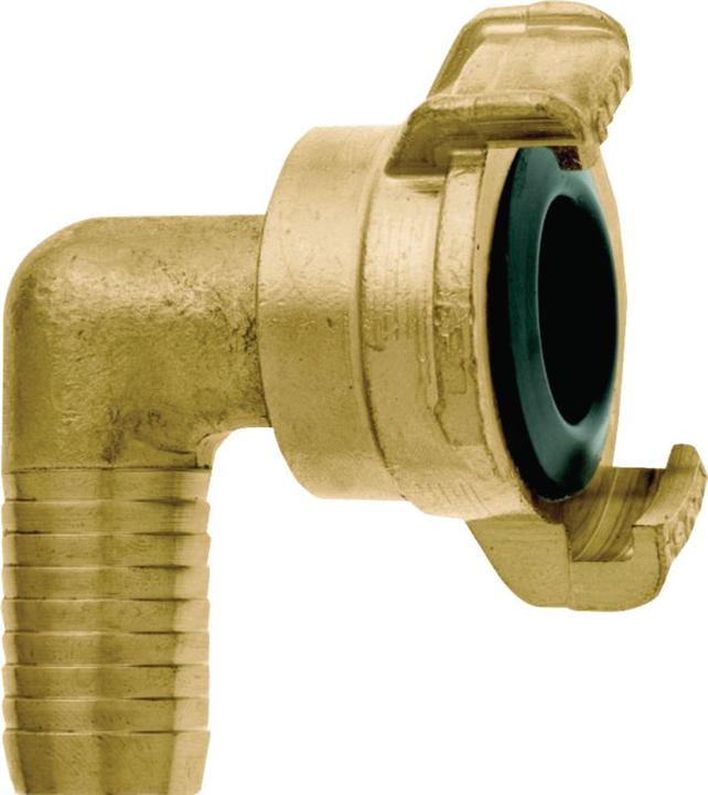 Geka Raccord coudé pour tuyau 360 rotatif, avec embout pour tuyau, MS 90° - 25 (Robinet d'arrêt d'angle, 25 mm)