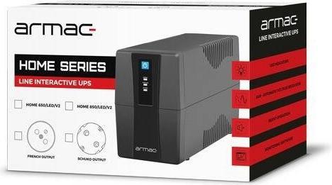 Actual product image Armac UPS Home Line-Interactive H/850F/LED/V2 850VA 2x Schuko USB-B LED (850 VA, 480 W, Line-interactive UPS)