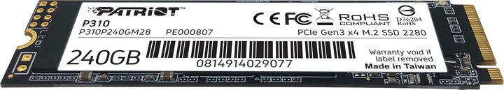 Produktbild Patriot P310 SSD 240 GB (240 GB, M.2 2280)