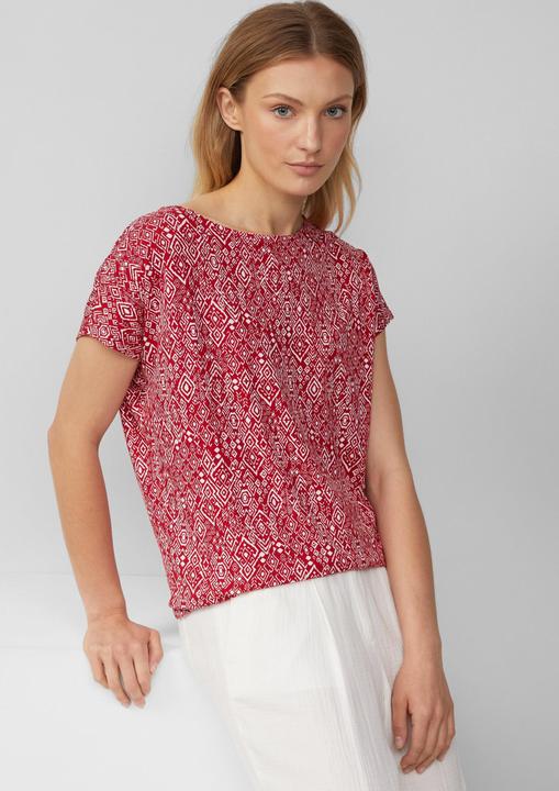 Produktbild S.Oliver T-Shirt Fliessendes T-Shirt aus Viskosemix mit All-over-Muster (42)