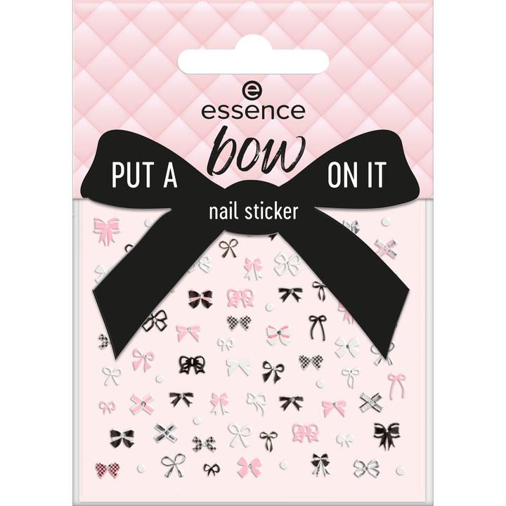 Produktbild essence Nagelsticker Put a bow on it (Schwarz, Weiss, Rosa)