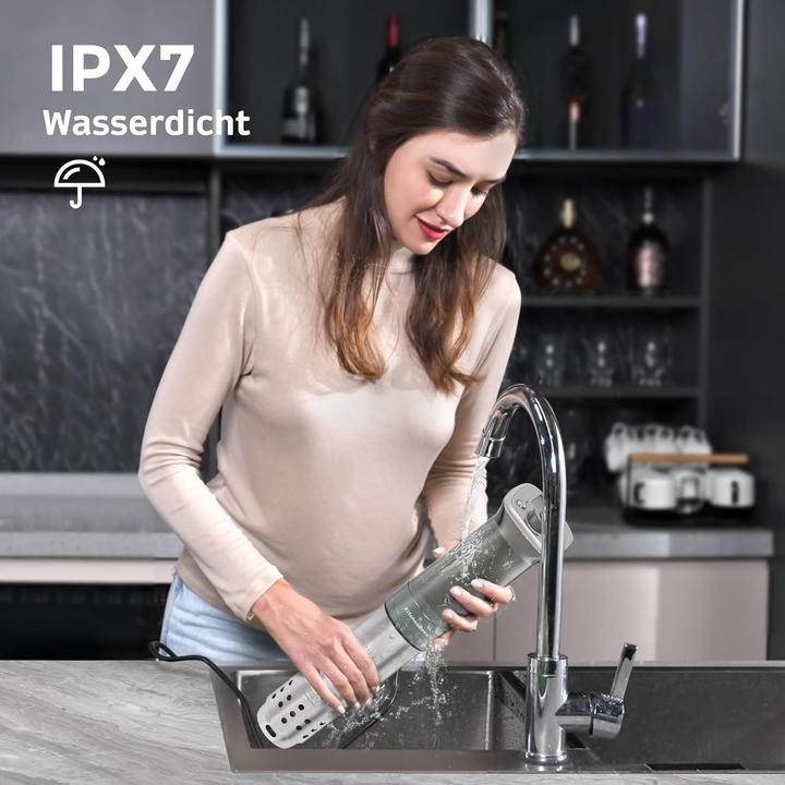 Actual product image KitchenBoss WLAN Sous Vide Roner Professional 1100 W, Wifi-Bedienung, IPX7 wasserdicht, LCD-Display, ultra-leise