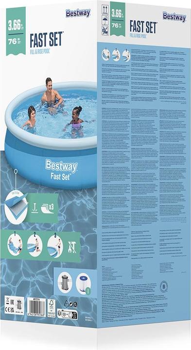 Produktbild Bestway Fast Set Pool-Set 366 x 76 cm (366 x 76 cm)