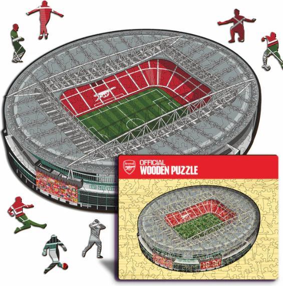 Actual product image Iconic Arsenal FC - Emirates Stadium - Wooden Puzzle Size M (270 pieces) (270 pieces)