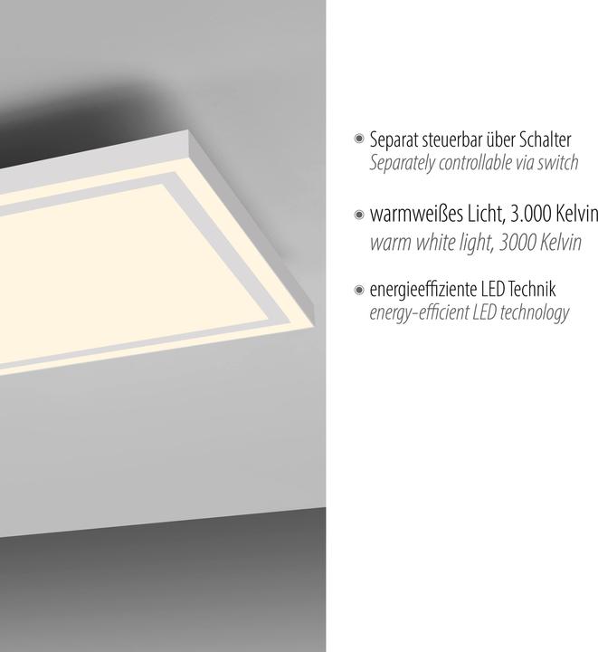 Produktbild Just Light LED-Deckenleuchte 14882-16 weiss, 35 W, 4050 lm, 3000 K, getrennt schaltbar (4050 lm)