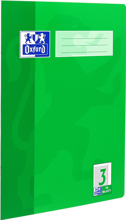 Actual product image Oxford Exercise book, A4, ruling 3 (A4, Hardcover)
