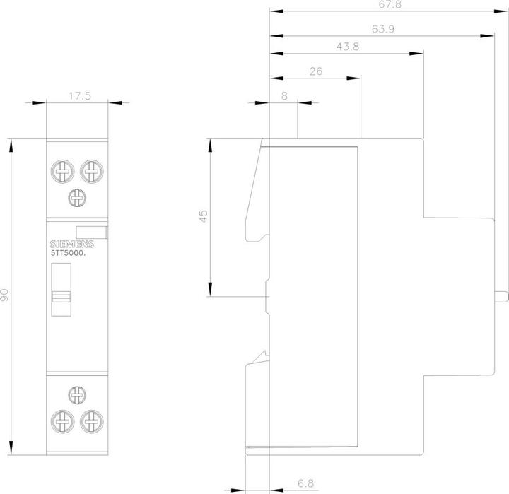 Produktbild Siemens Insta Contactor 2NO 230V