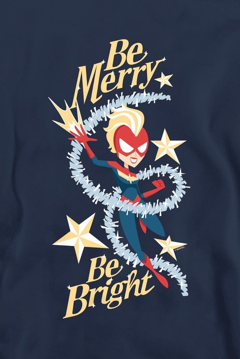 Image du produit Captain Marvel - Sweat BE MERRY BE BRIGHT - Adulte (S)