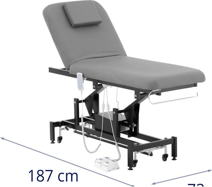 Produktbild Physa Massageliege elektrisch Therapieliege Massagetisch 200 kg Schwarz/Grau