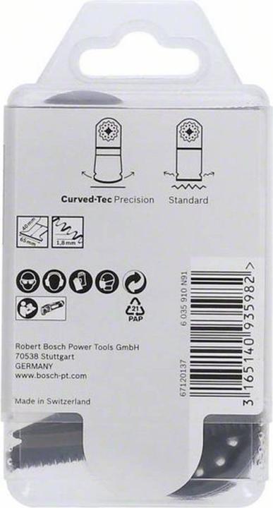 Productafbeelding Bosch Professional Zubehör HCS invalzaagblad AII 65 BSPC. Hardhout. 40 x 65 mm. Verpakking van 10 stuks