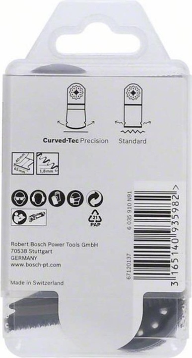 Actual product image Bosch Professional Zubehör HCS plunge cut saw blade AII 65 BSPC. Hard Wood. 40 x 65mm. Pack of 10
