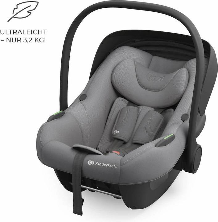 KinderKraft Kinderautositz i-Lite mit Endura Safe FX Basis (Babyschale, ECE R129/i-Size Norm)