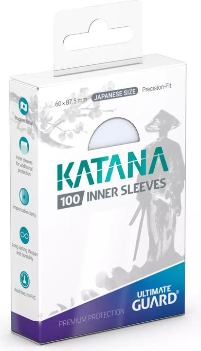 Ultimate Guard 100 pochettes Katana Inner Sleeves Japanese Size