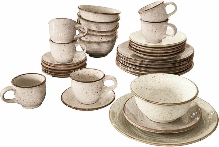 Actual product image Loberon Tableware Set of 30 Murray beige (30 pcs.)