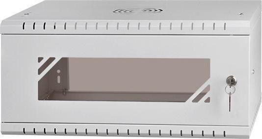 Actual product image Stalflex Rack Cabinet 19" 4U Glass Door Gray RC19-4U-450GG (19 inch rack)