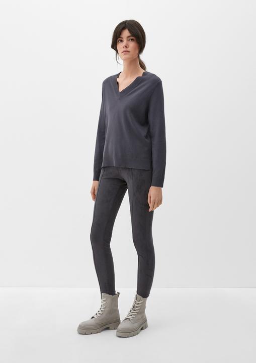 Produktbild s.Oliver Strickpullover Strickpullover aus Viskose-Baumwoll-Mix (40)