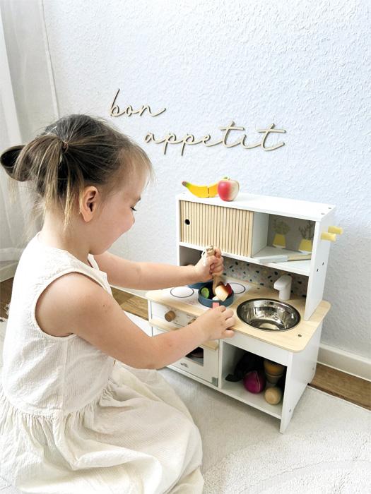 Actual product image small foot Terrazzo Play Kitchen compact