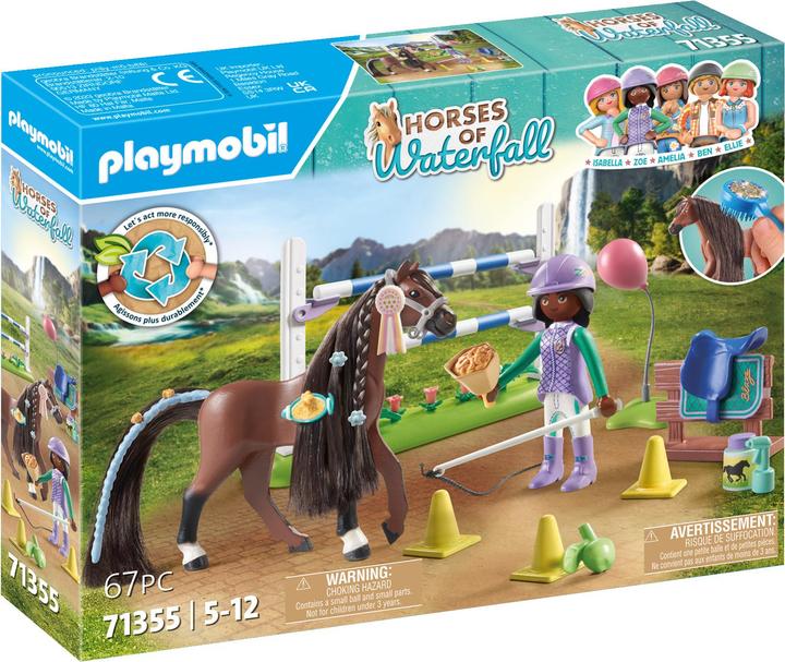 Playmobil Zoe & Blaze avec parcours de compétition (71355, Playmobil Chevaux de la cascade)