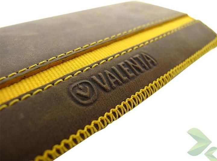 Actual product image Valenta Pocket Stripe Vintage - Leather Pin Bag (Red) (Samsung Galaxy S4)