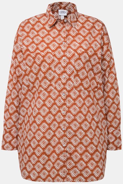 Immagine prodotto Studio Untold Camicia unisex dal taglio oversize con stampa, collo da camicia e maniche lunghe (L)